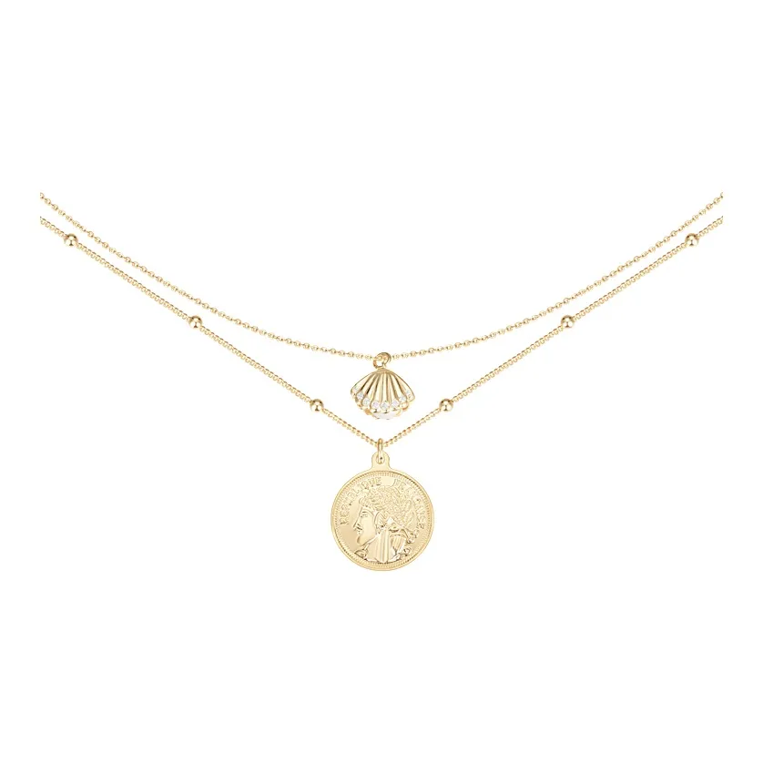 Lost In Echo Циркон Ожерелья Женские Золото