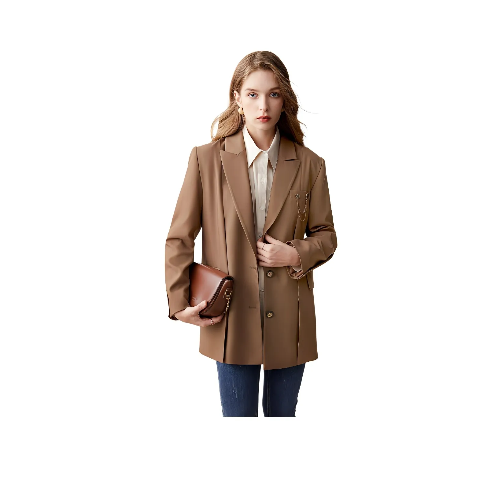 Like The Age Of Water Вельвет Feel Пальто Женское Кофейное