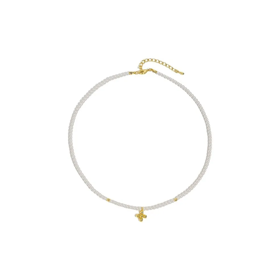 Floating Joy Титановая сталь Искусственная жемчужина Ожерелья Женские