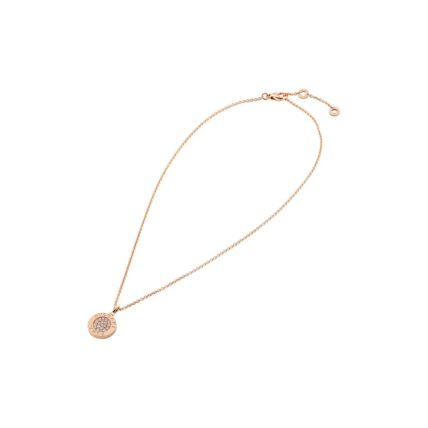 BVLGARI Dense Diamond Setting Necklaces Women's Rose Gold