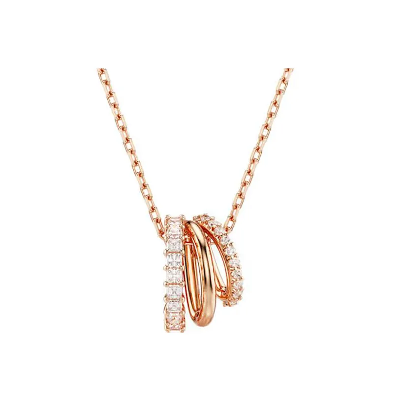 Swarovski Hyperbola Rose Gold Tone Plated, Metal, Rhodium Plated Necklaces Women's Gold