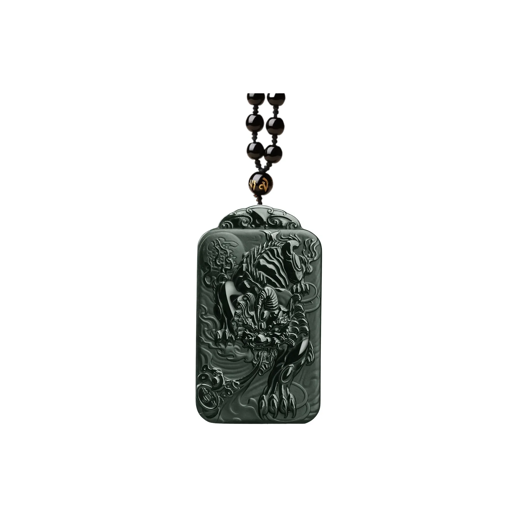 Artisan Lock Heart Jade Hetian Jade Necklaces Green Jade Unisex