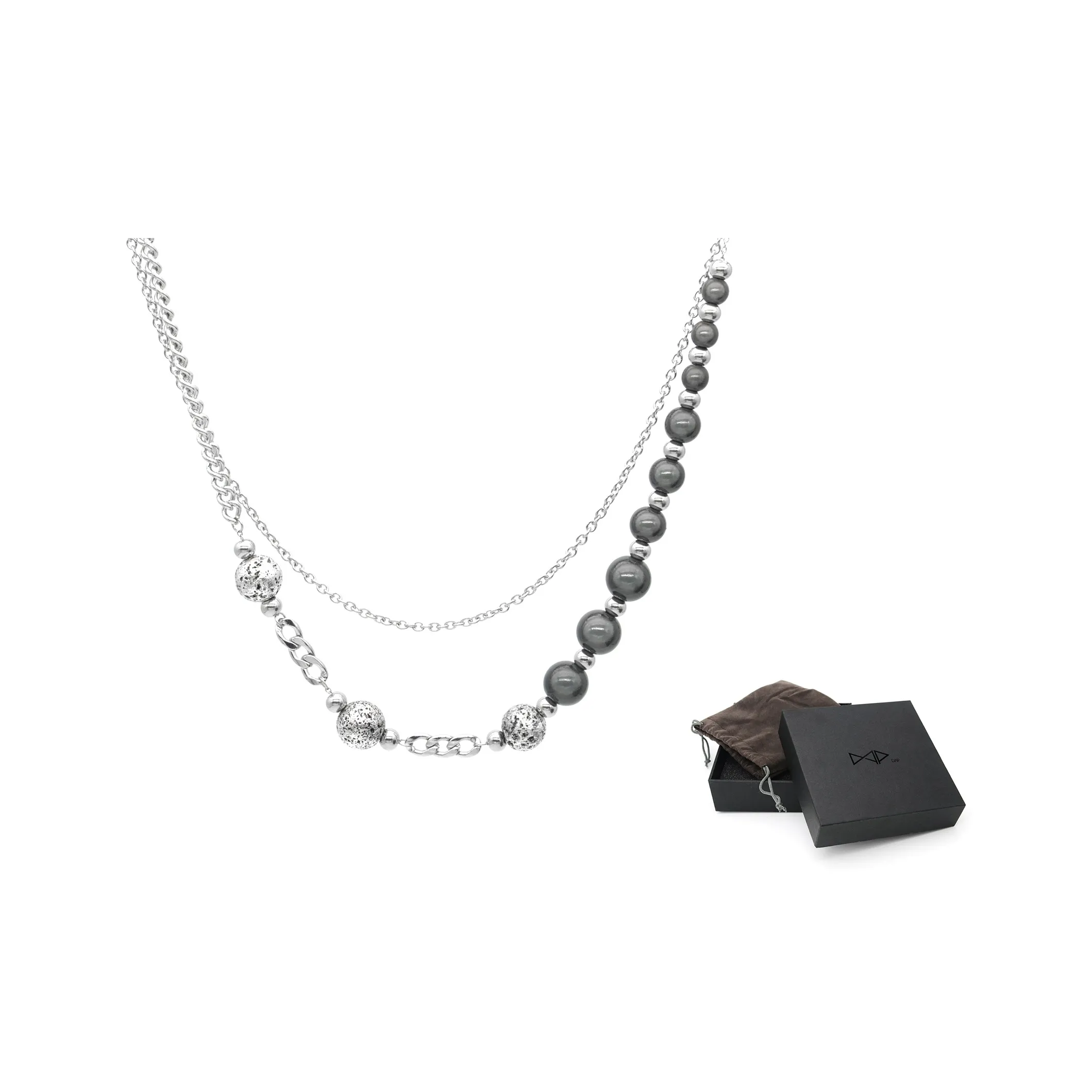 DAP Нержавеющая сталь Ожерелье Серебряный Унисекс