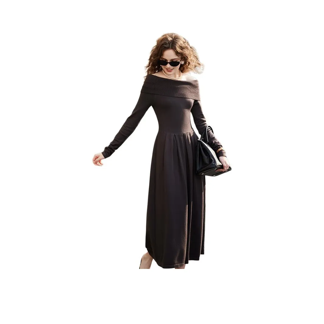 VICTORIA VERA Длинное платье с длинными рукавами женское