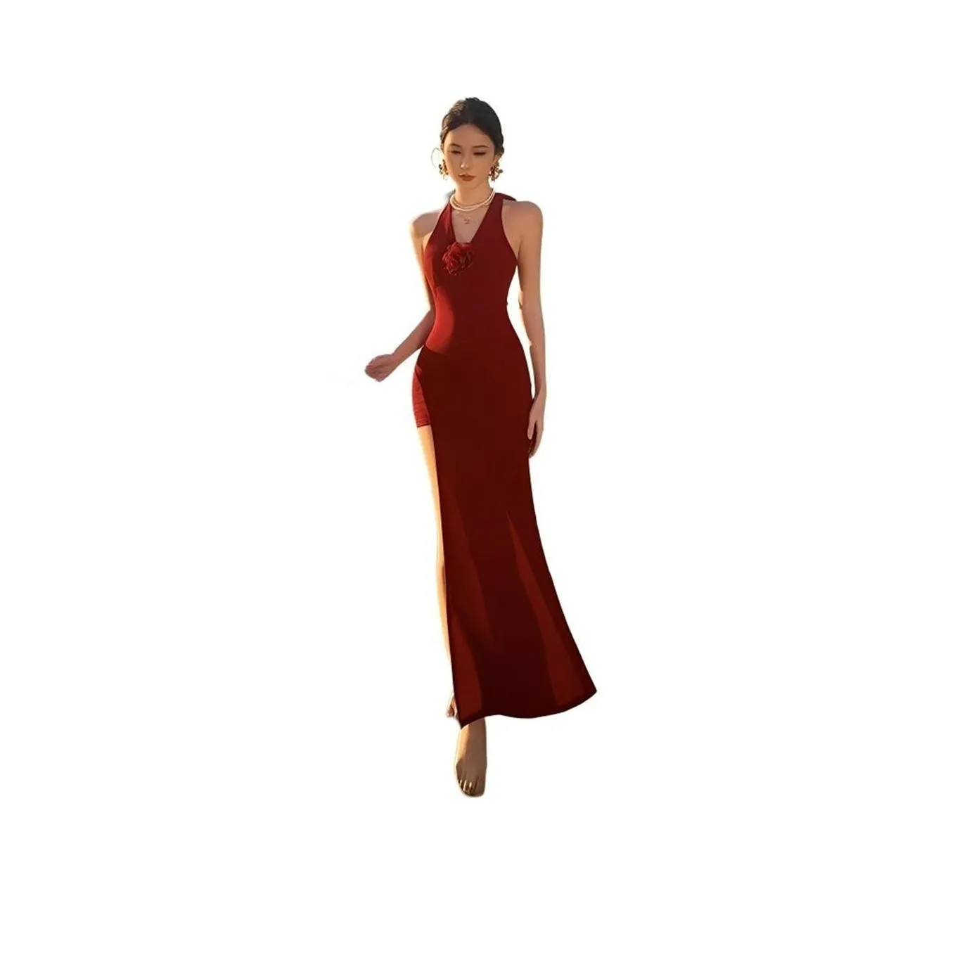 FLIM Slip Dresses Women's Red