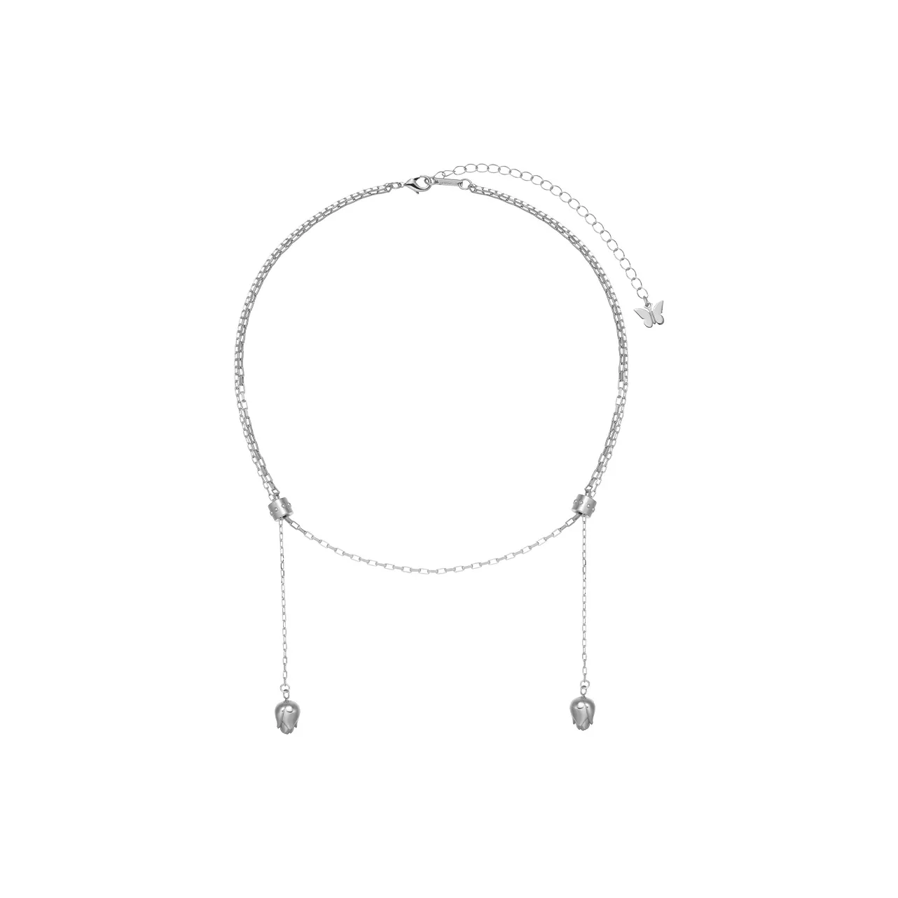 STUGAZI Медный с 24K Белое Золото Ожерелье с Полировкой Унисекс