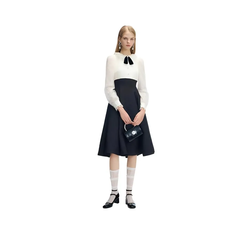 JORYAweekend Длинное платье с длинными рукавами женское черное