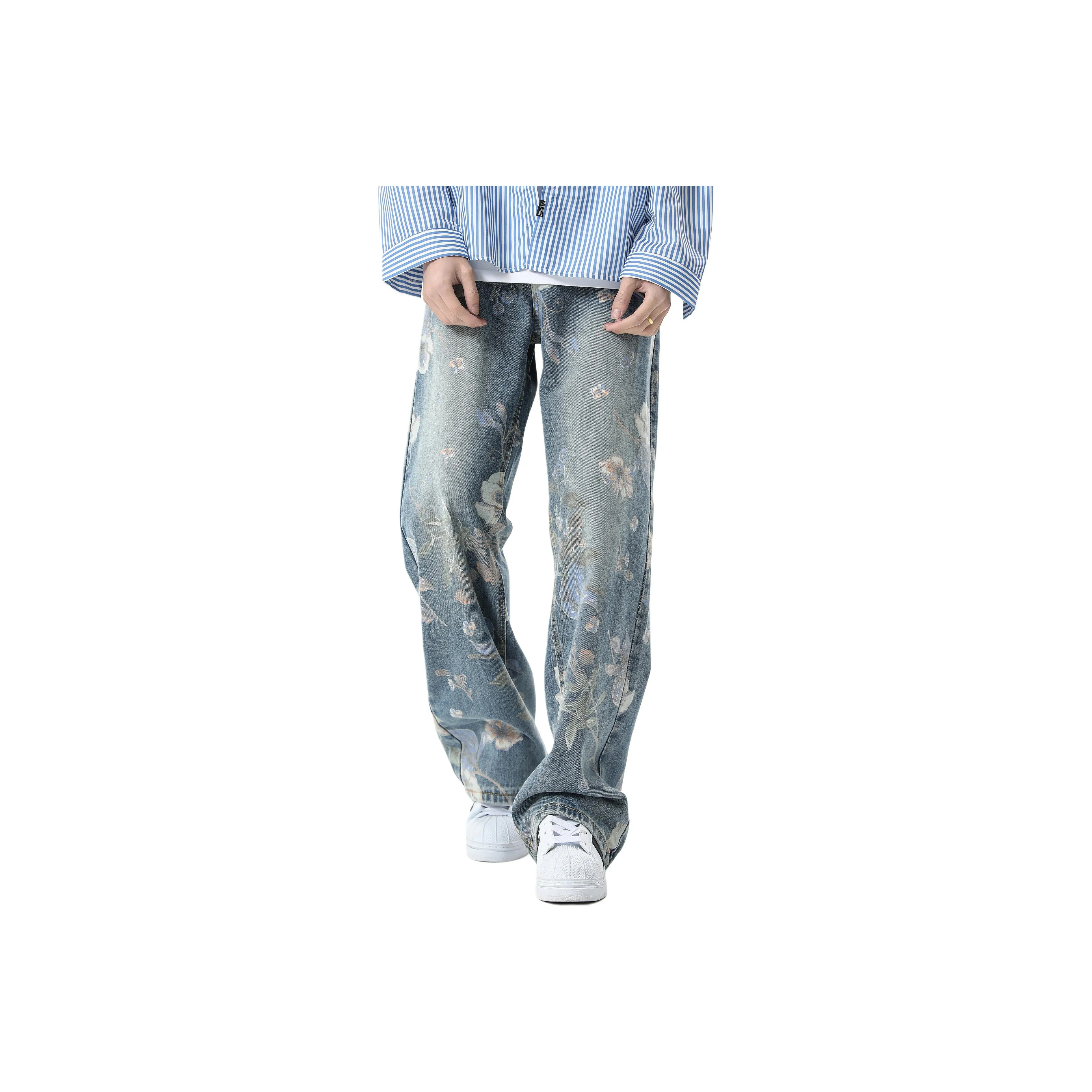 REXSHION Светло-синие унисекс джинсы