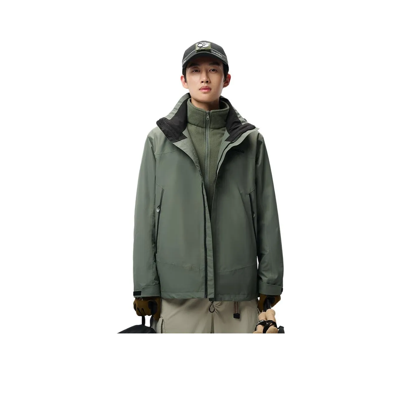 TOREAD Водонепроницаемый Ветрозащитный Устойчивый к истиранию Термическая ветровка Мужской Армейский зеленый