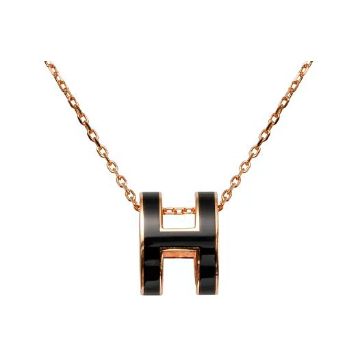 HERMES Mini Pop H Pendant Noir
