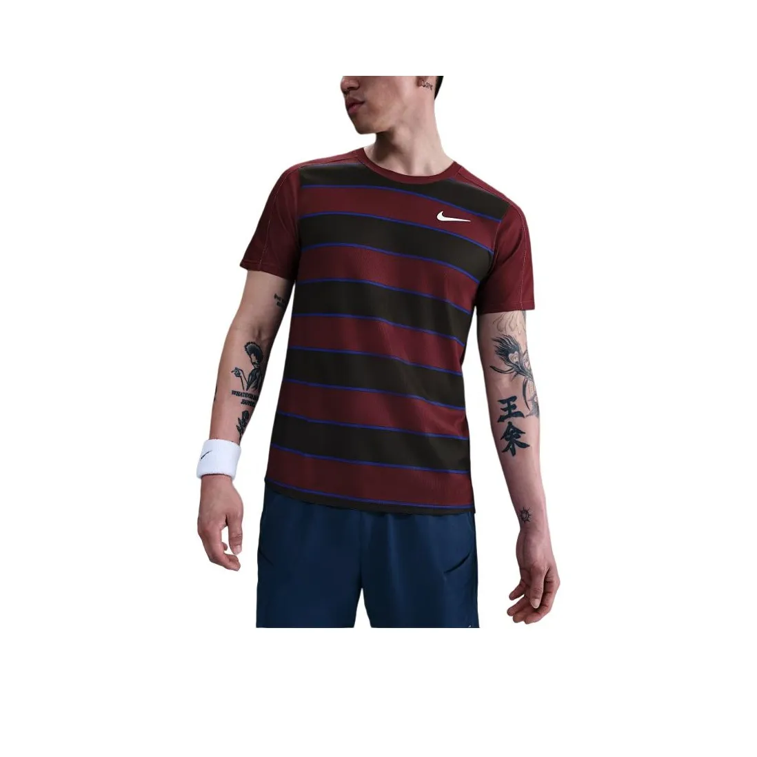 Nike Dri FIT ADVCourt Slam SS25 Теннис Топ Мужской Темный Командный Красный Белый