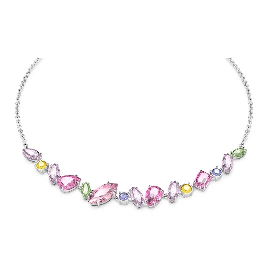 Swarovski Gema Ожерелья с родиевым покрытием Женское серебро