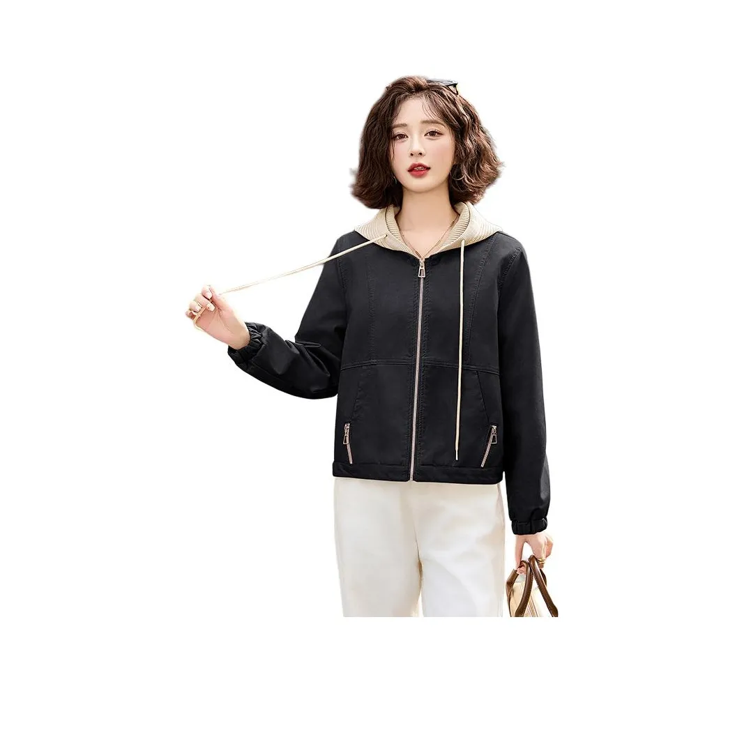 Yi Mengyuan Кожа Куртка Женская