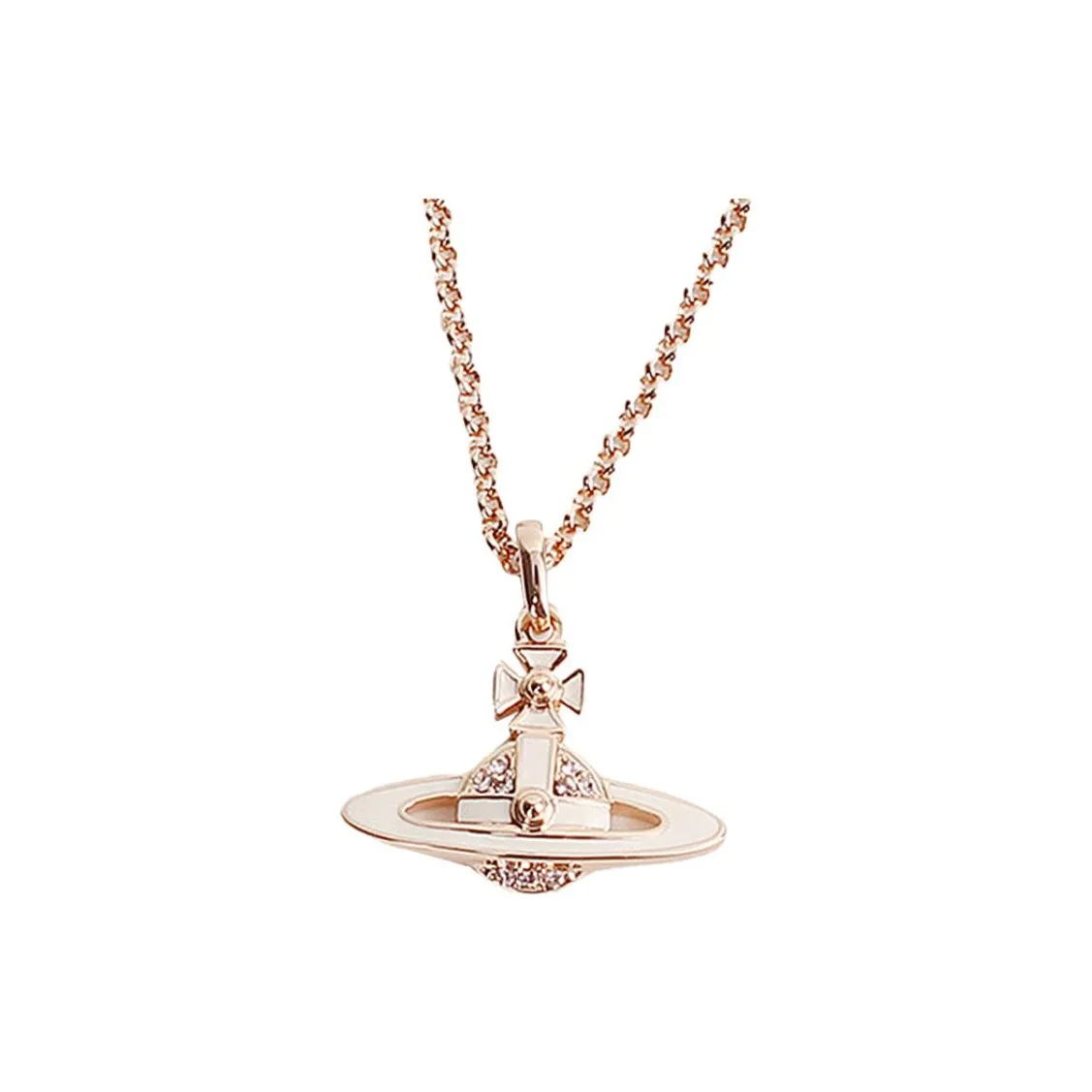 Vivienne Westwood Brass Necklaces Women's Beige/Rose Gold