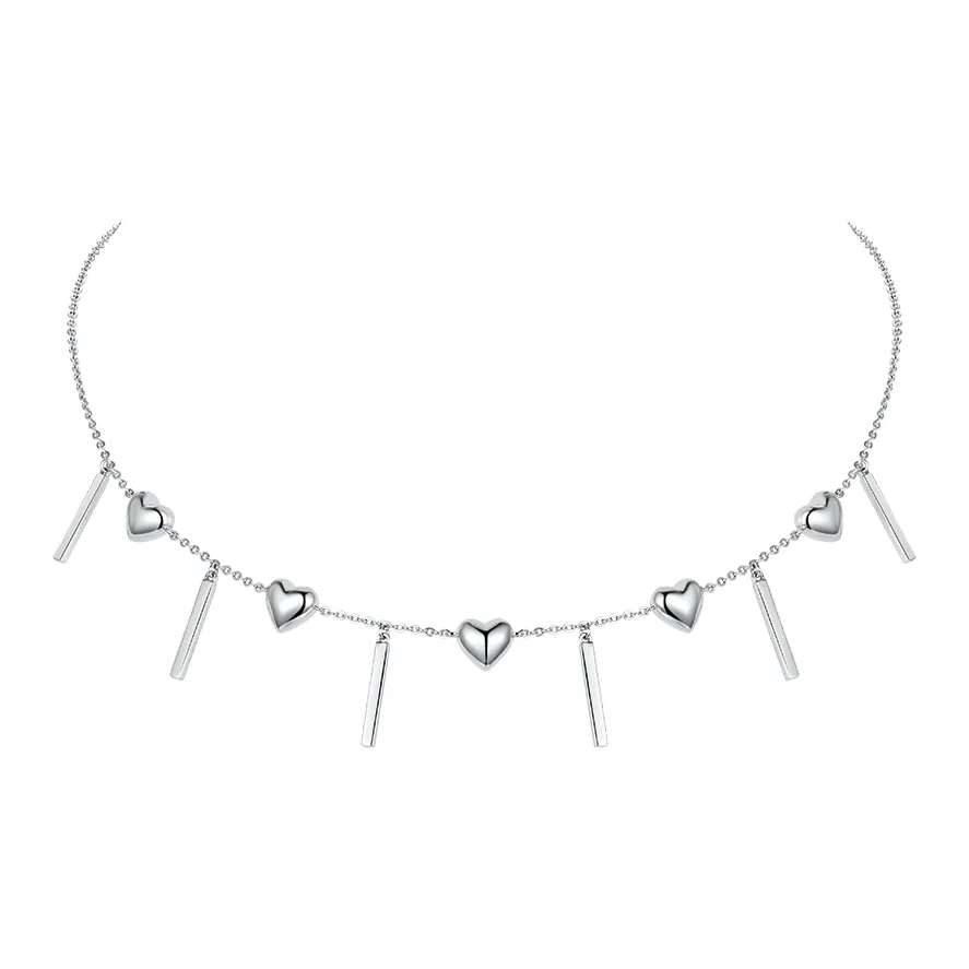 ZEGL Медный покрытие белым золотом ожерелья женские