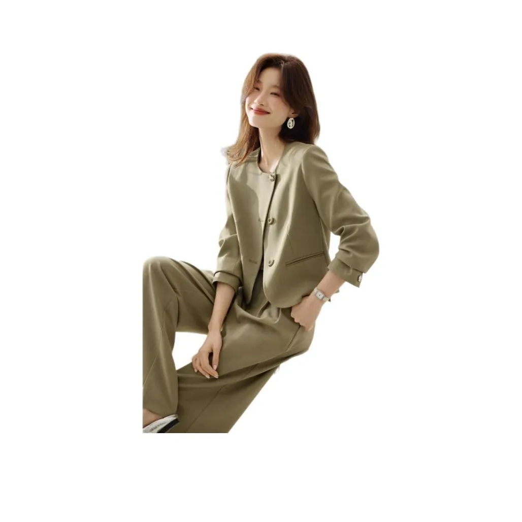 Mo Han Yi Mei Casual Suit Women's Mossy Grey Green
