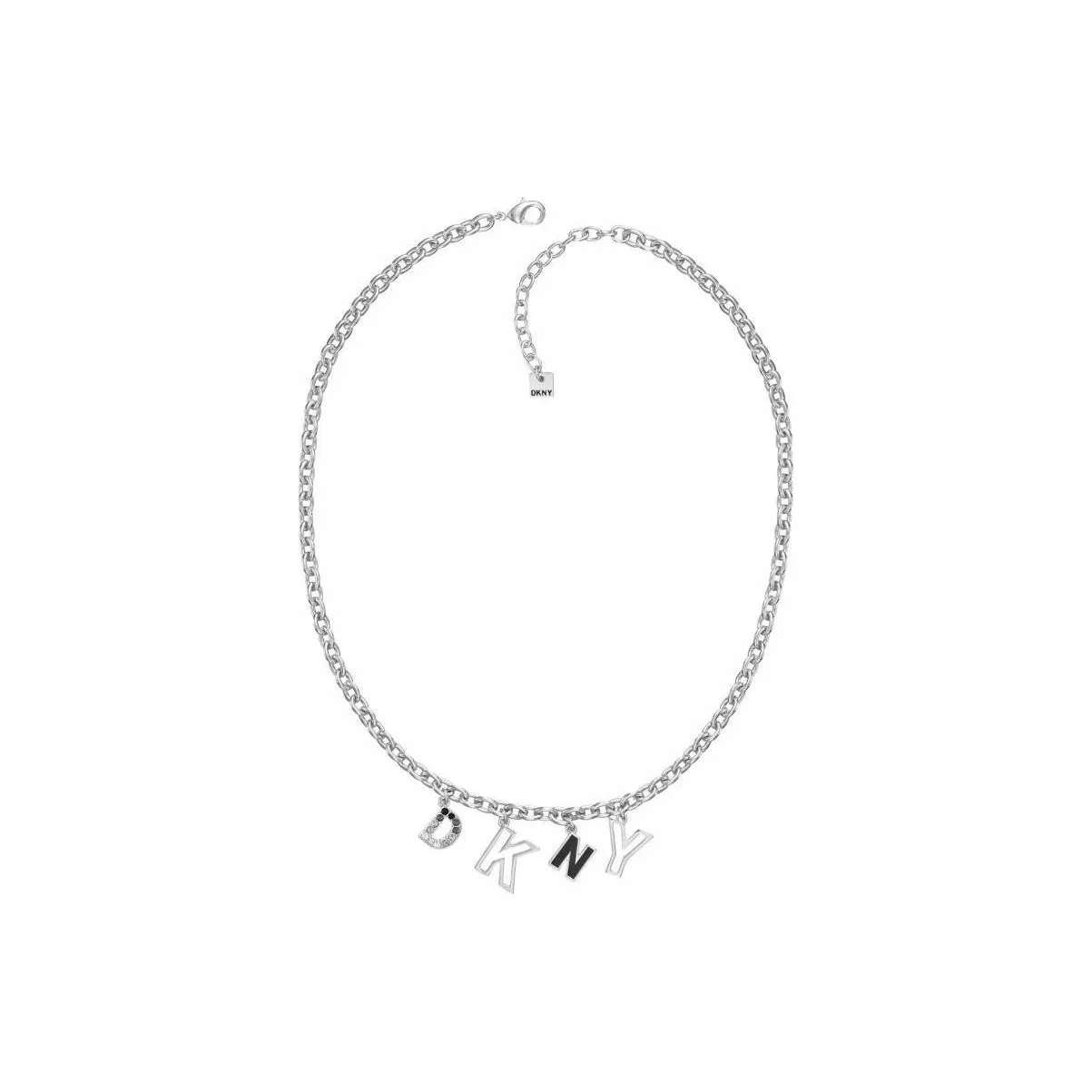DKNY Crystal, Rhodium Plated Necklaces Women's Silver