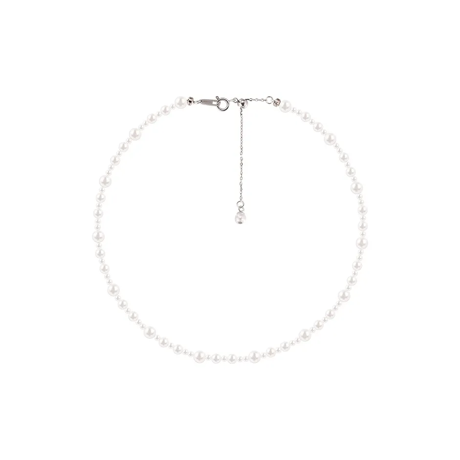 ANNAYA Кристалл Swarovski Бусины Ожерелье из титанового стального сплава Женское