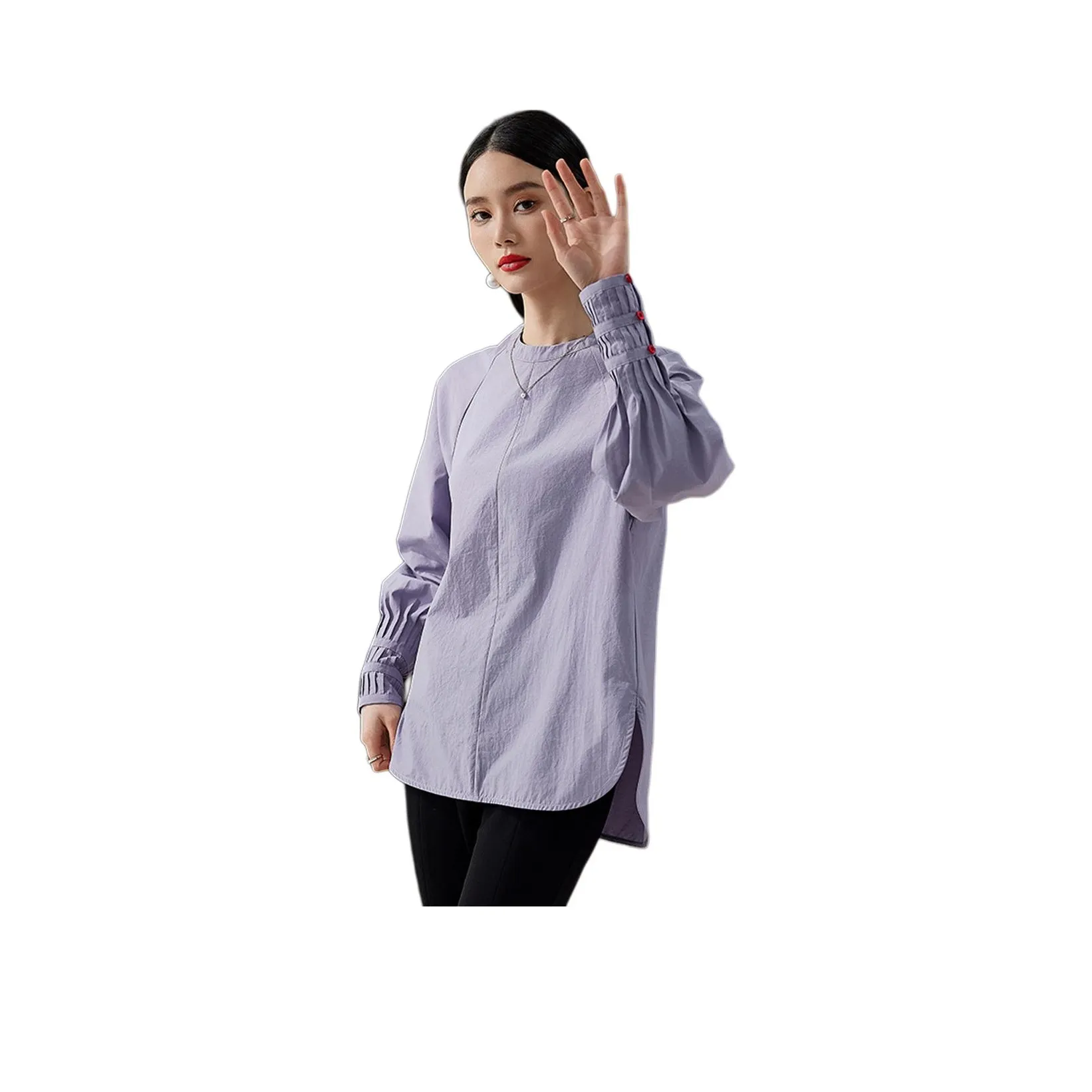 Hang Yi Court Фиолетовые Женские Рубашки