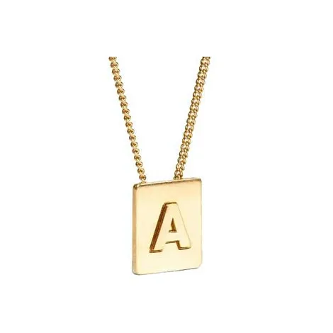 CELINE Alphabet A Necklace In Brass With Gold Finish