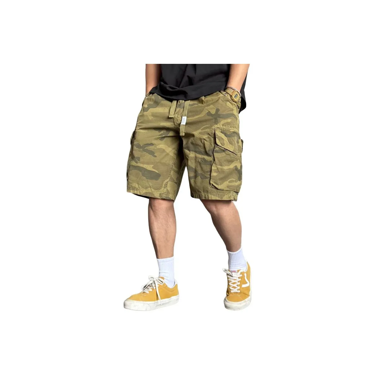 ZHANDASHUAI Летние Карго Шорты Унисекс Армейский Зеленый