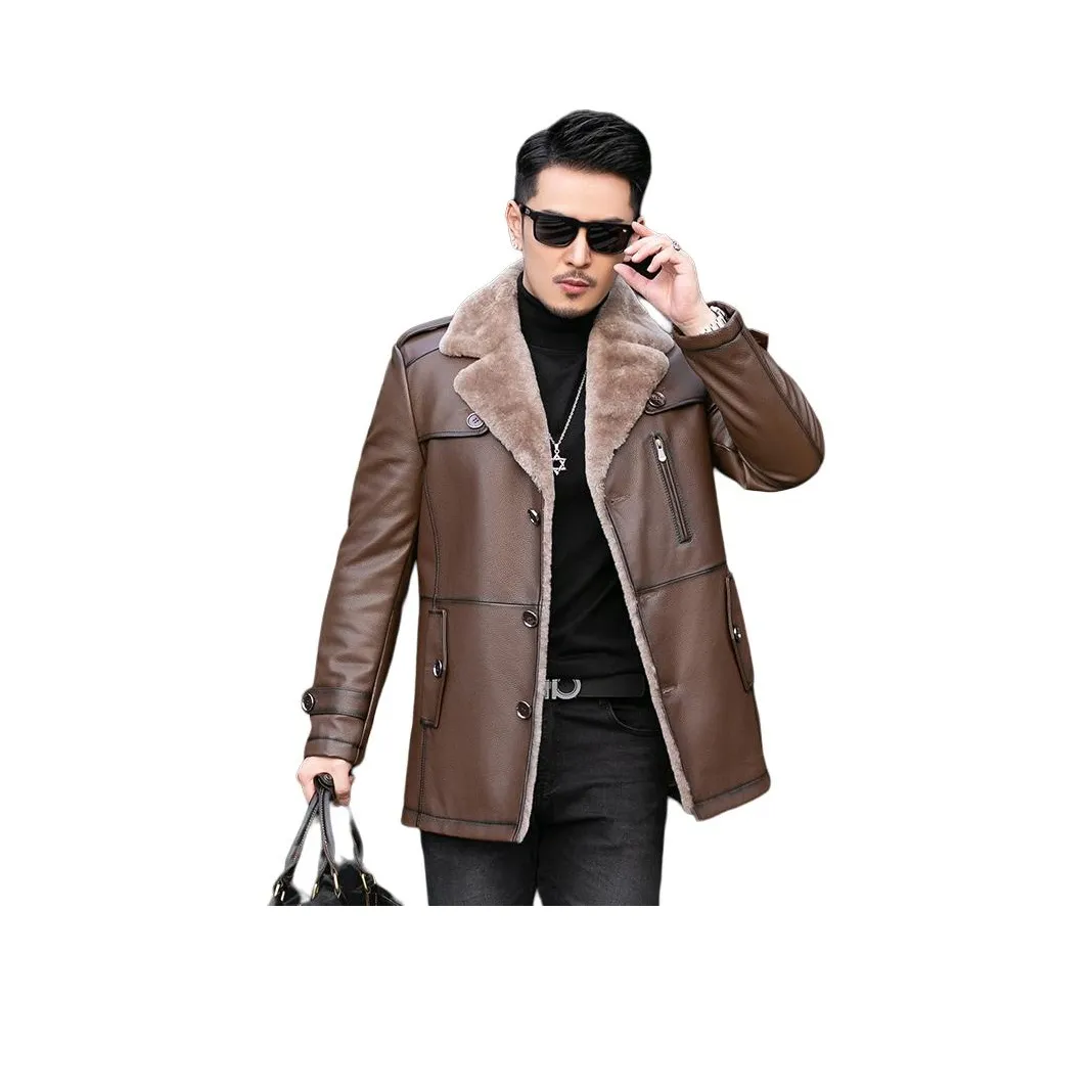 JIMU Коричневый Мужской Товары из меха
