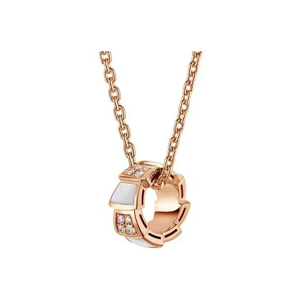 BVLGARI Serpenti Series 18K Rose Gold Necklaces Unisex