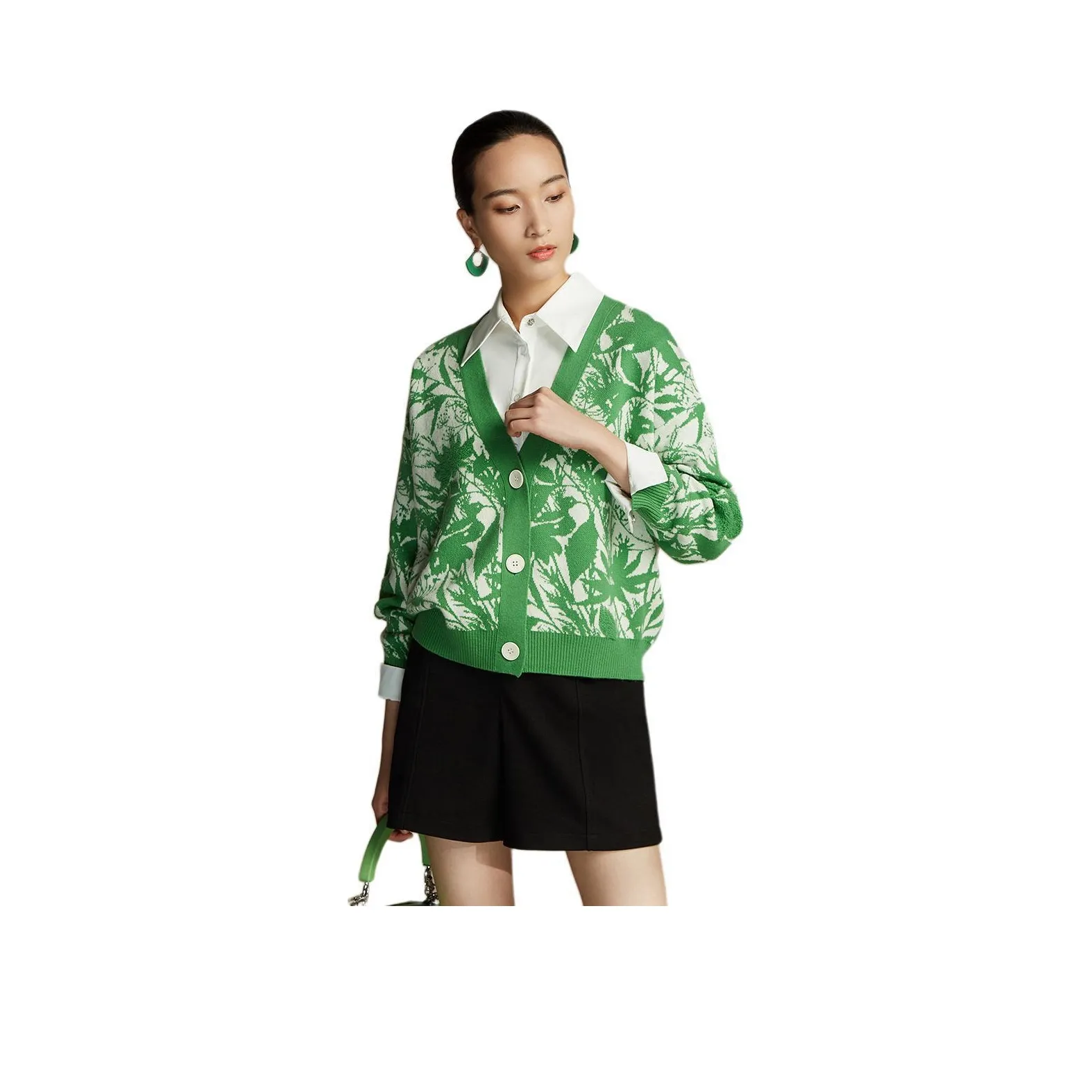 BBLLUUEE Sweater Women's Turquoise Green