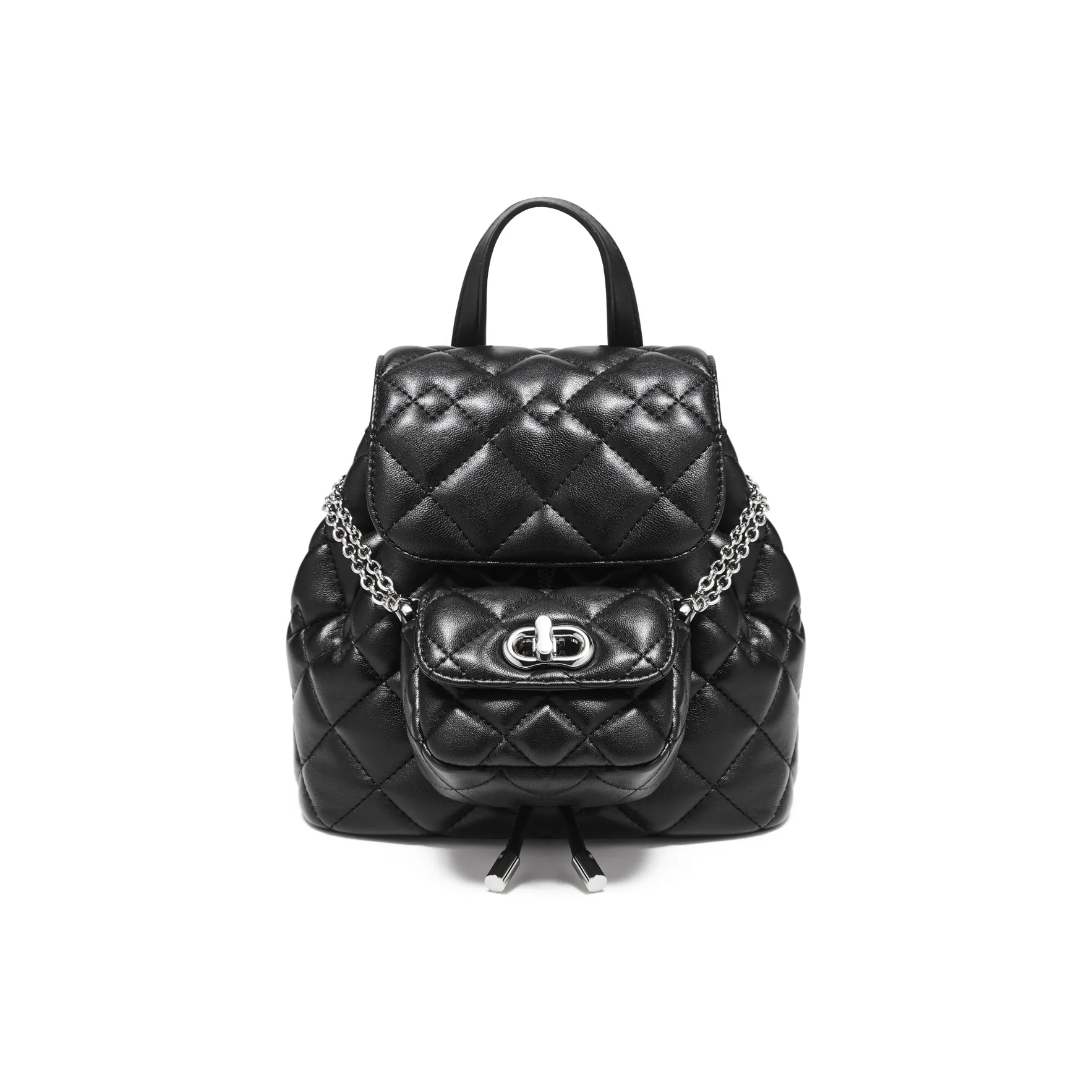 Safiya Рюкзак из синтетической кожи женский черный серебристый