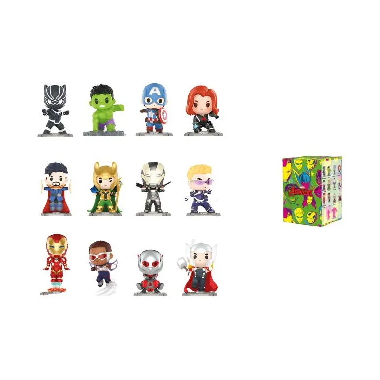 POP MART Disney Marvel The Avengers Classic Коллекция Слепые коробки Один Mystery Коробка Целая коробка 12 шт