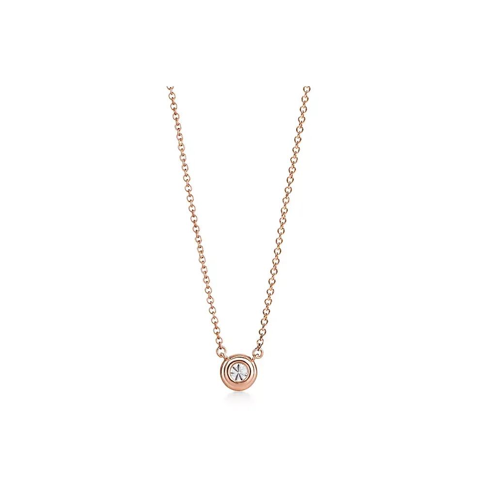 TIFFANY & CO. 18K Rose Gold Necklaces Women's Rose Gold