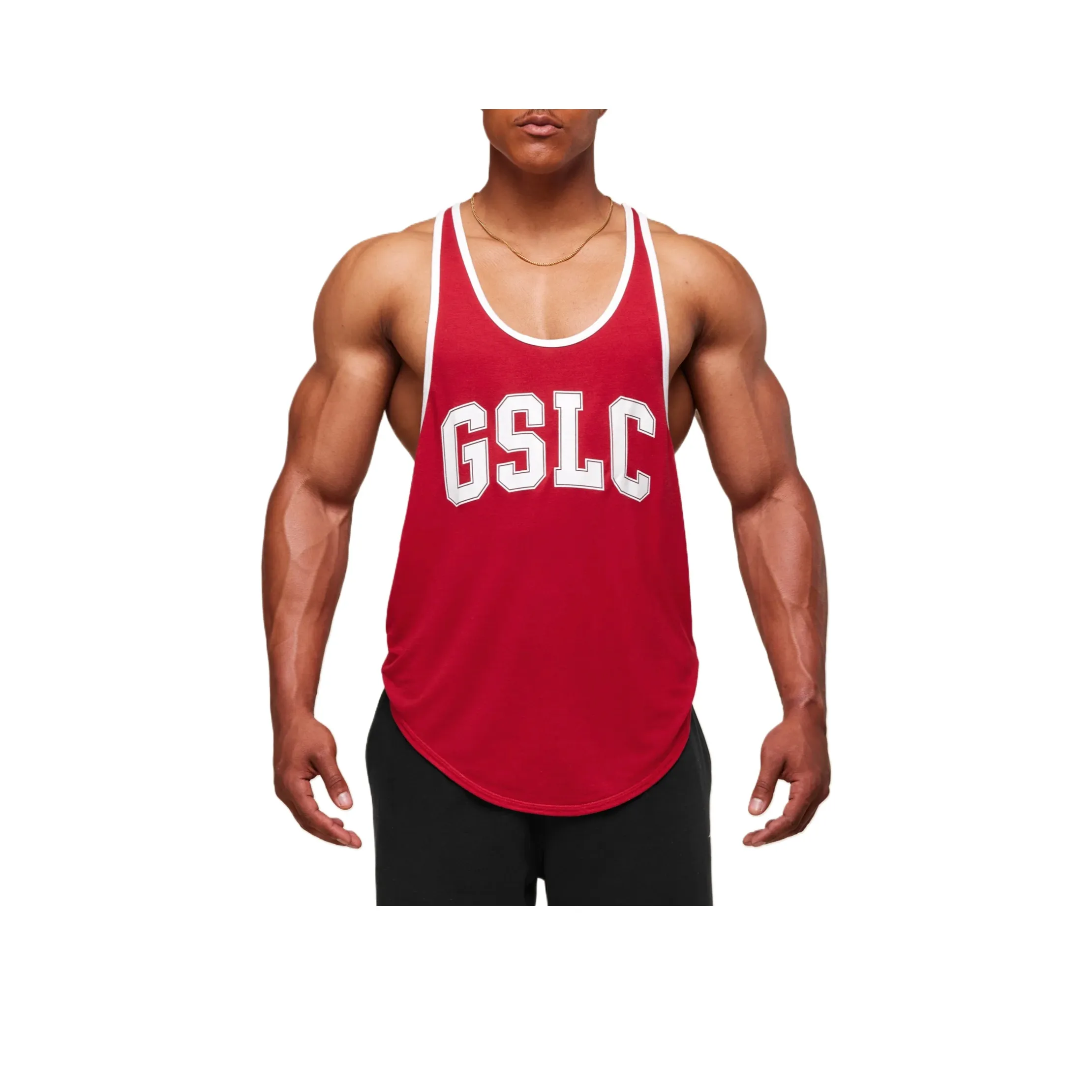 GYMSHARK Red Men's Tank Tops
