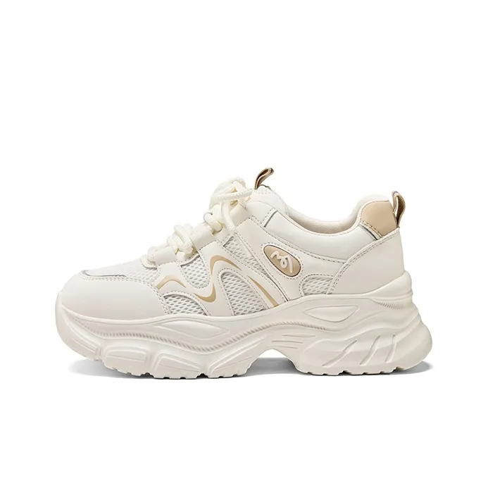 JOSINY Petite Увеличение Высоты SHIRO Обувь Повседневная Сетчатая Универсальная Платформа Кружевная Вверх Масло-Кроссовки Для Женщин