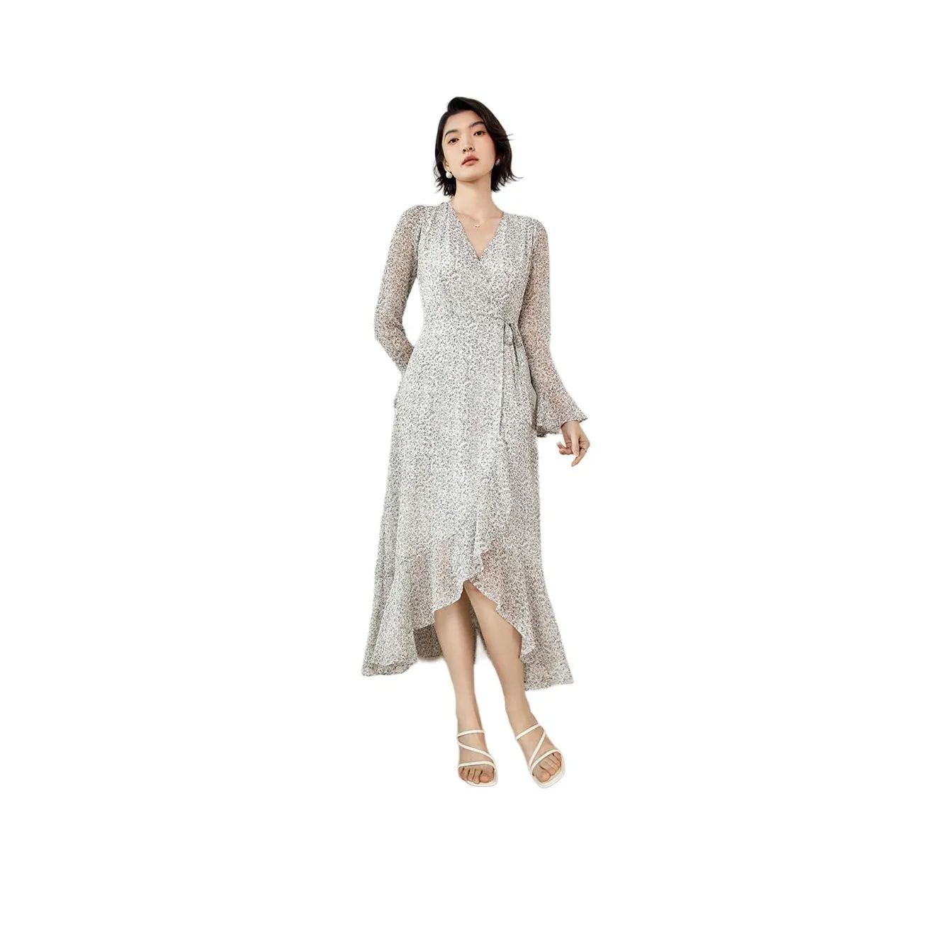 TKY SHOP Long Sleeved Dress Women's Floral