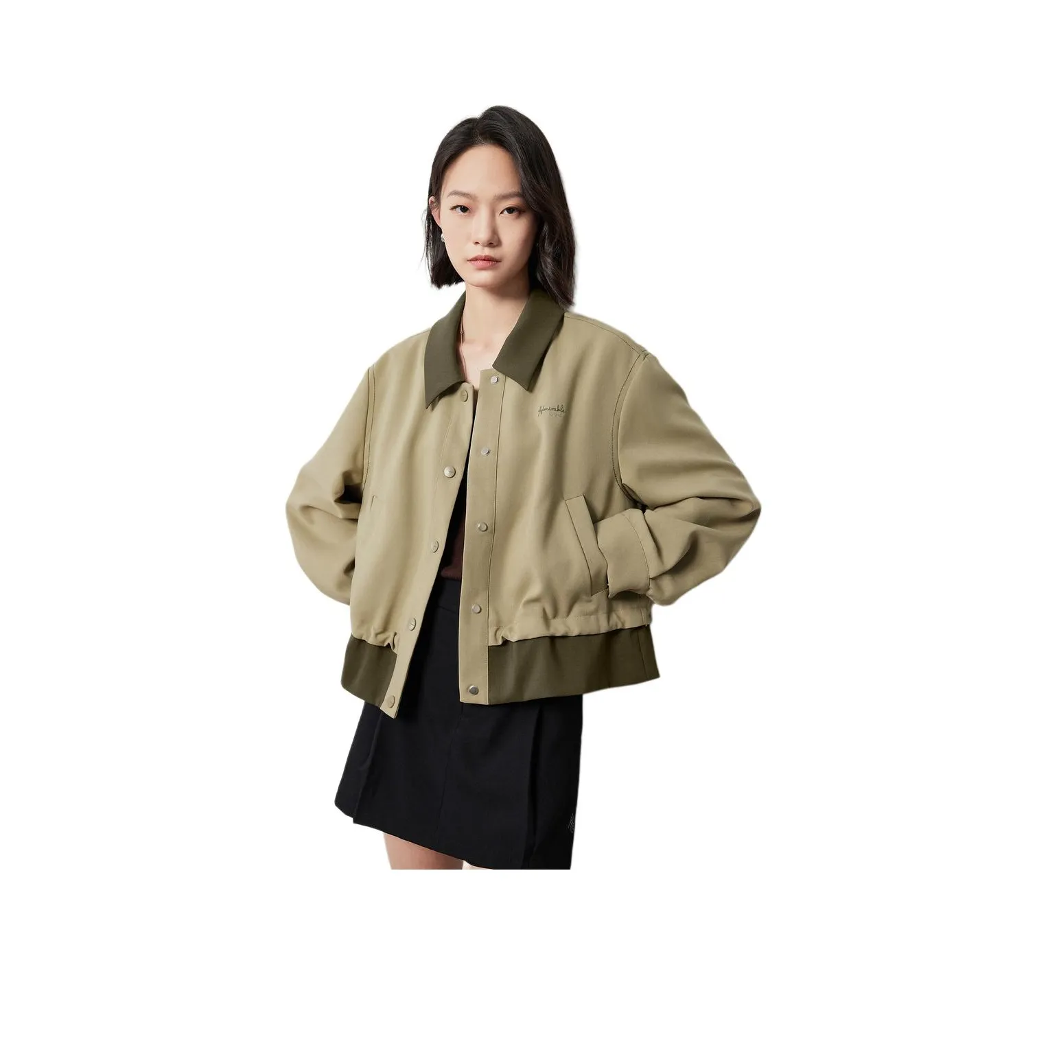 Initial Language Jackets Coats Women's Yellow Green