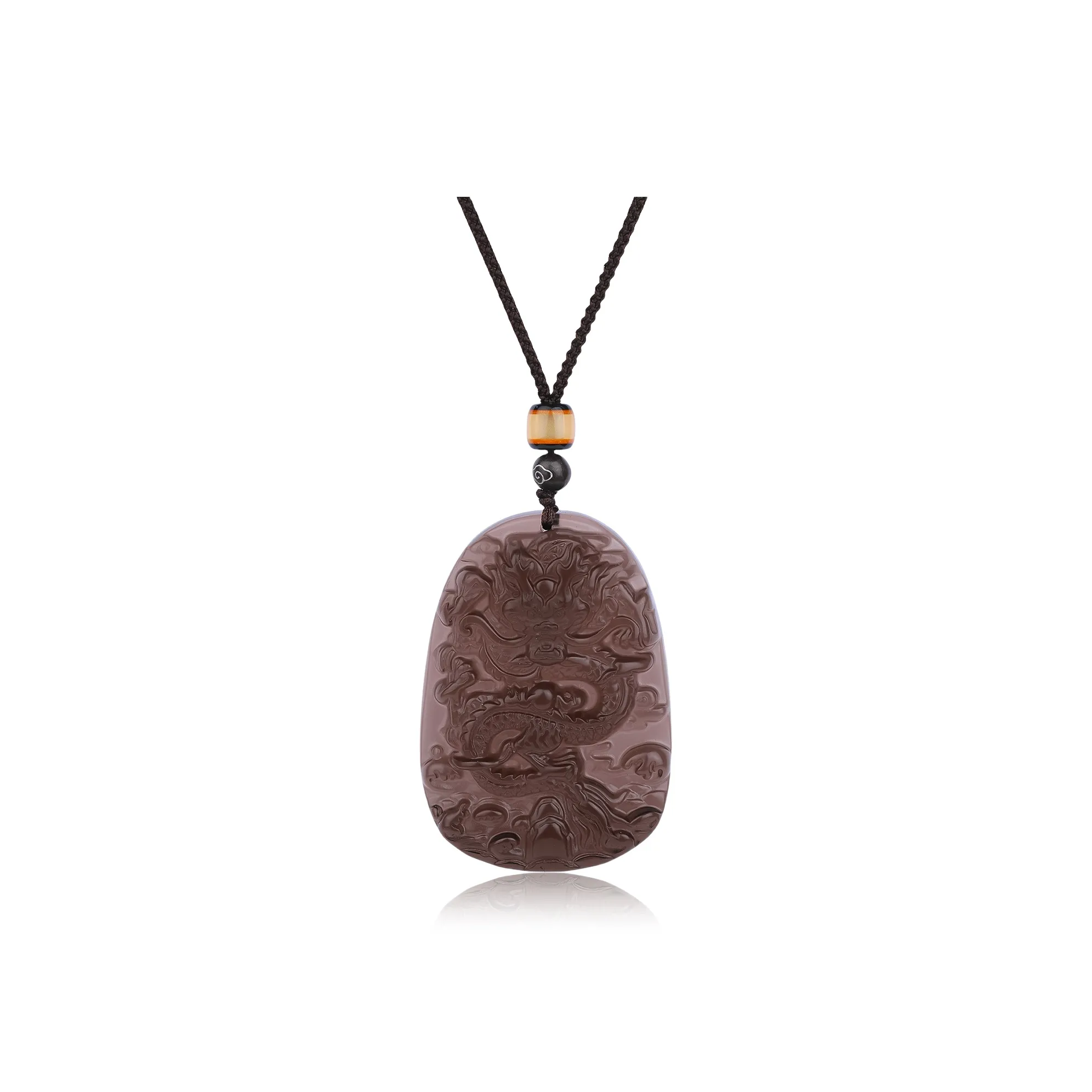 CHINA GOLD Obsidian Necklaces Unisex