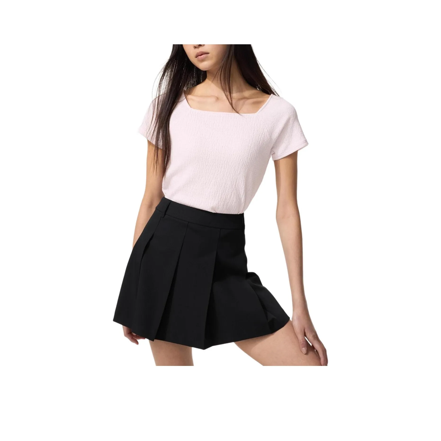 UNIQLO Пастельно-розовые Женские Футболки