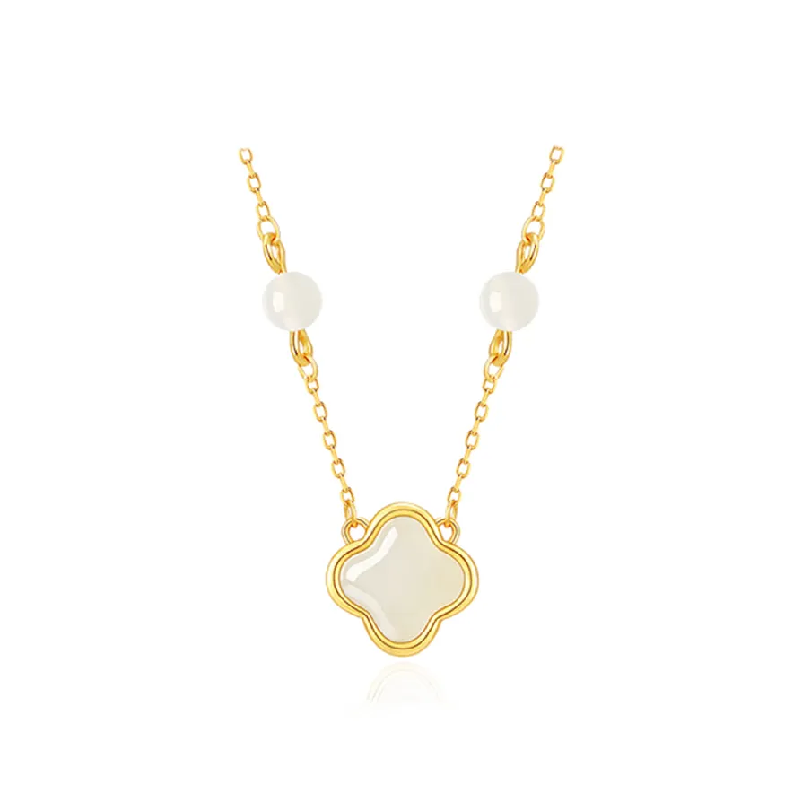 JIACUIYUN Necklaces Green Jade Unisex