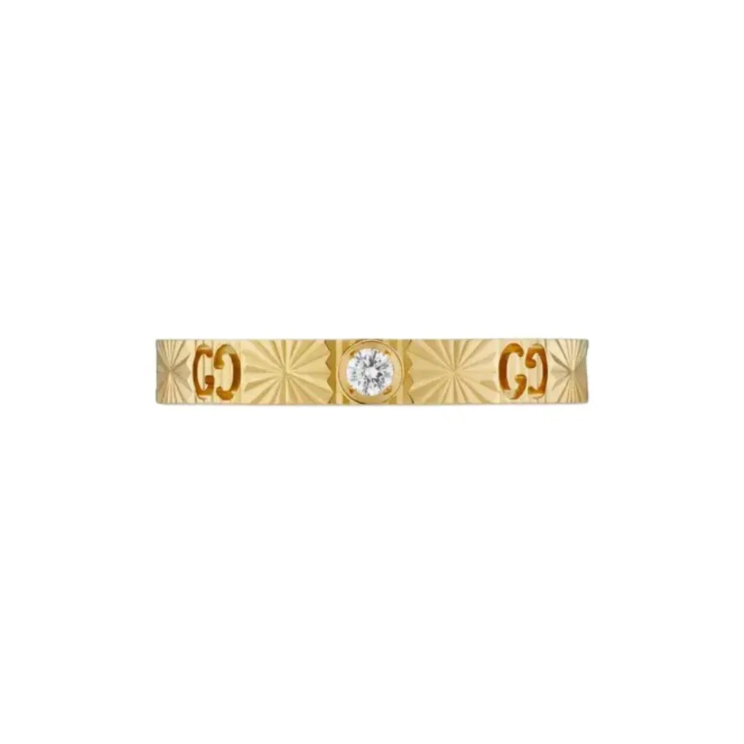 GUCCI Icon 18k Diamond Heart Ring