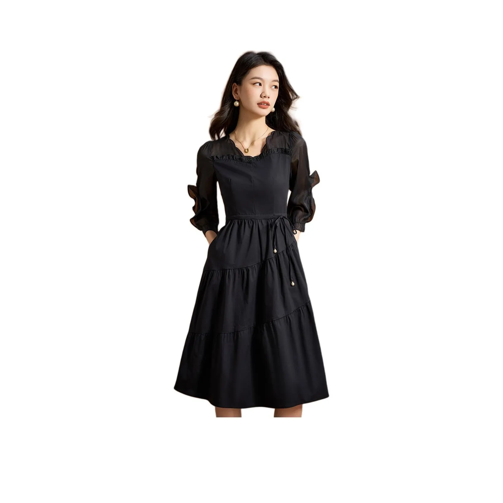 Mylan Long Sleeved Dress Women's Black