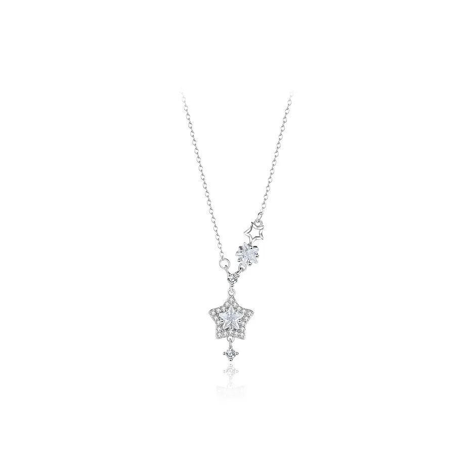 ETAHLOVE Sterling Silver Necklaces Women's Couple Date Love Confession Gift For Girlfriend Birthday Anniversary Box