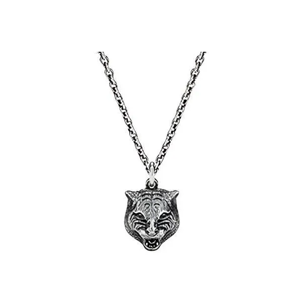 GUCCI 925 Sterling Silver Necklaces Unisex Silver
