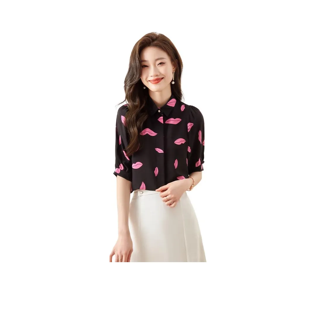 La Chapelle Shirts Women's Black Multicolor