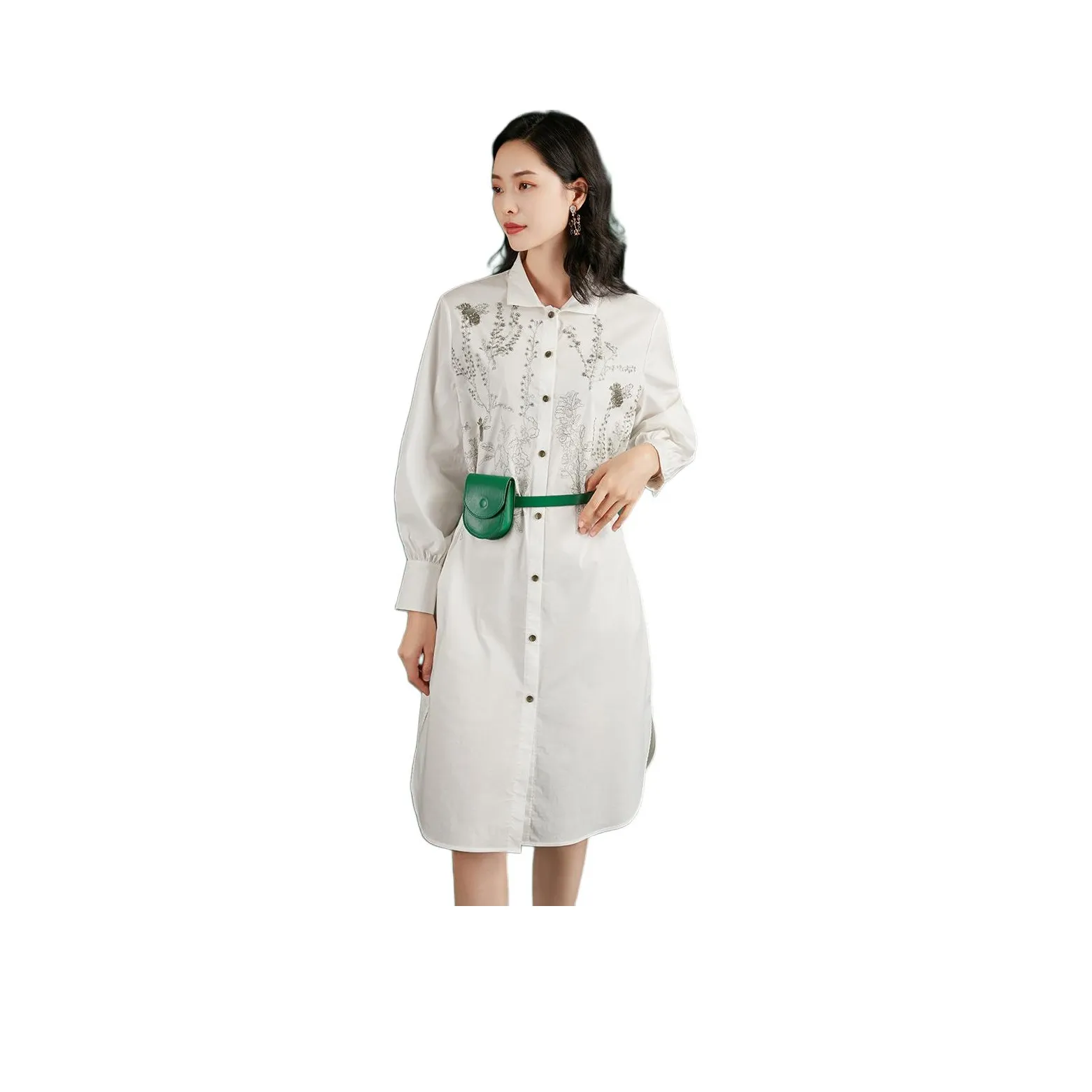 BBLLUUEE Long-Sleeved Dresses Women's White