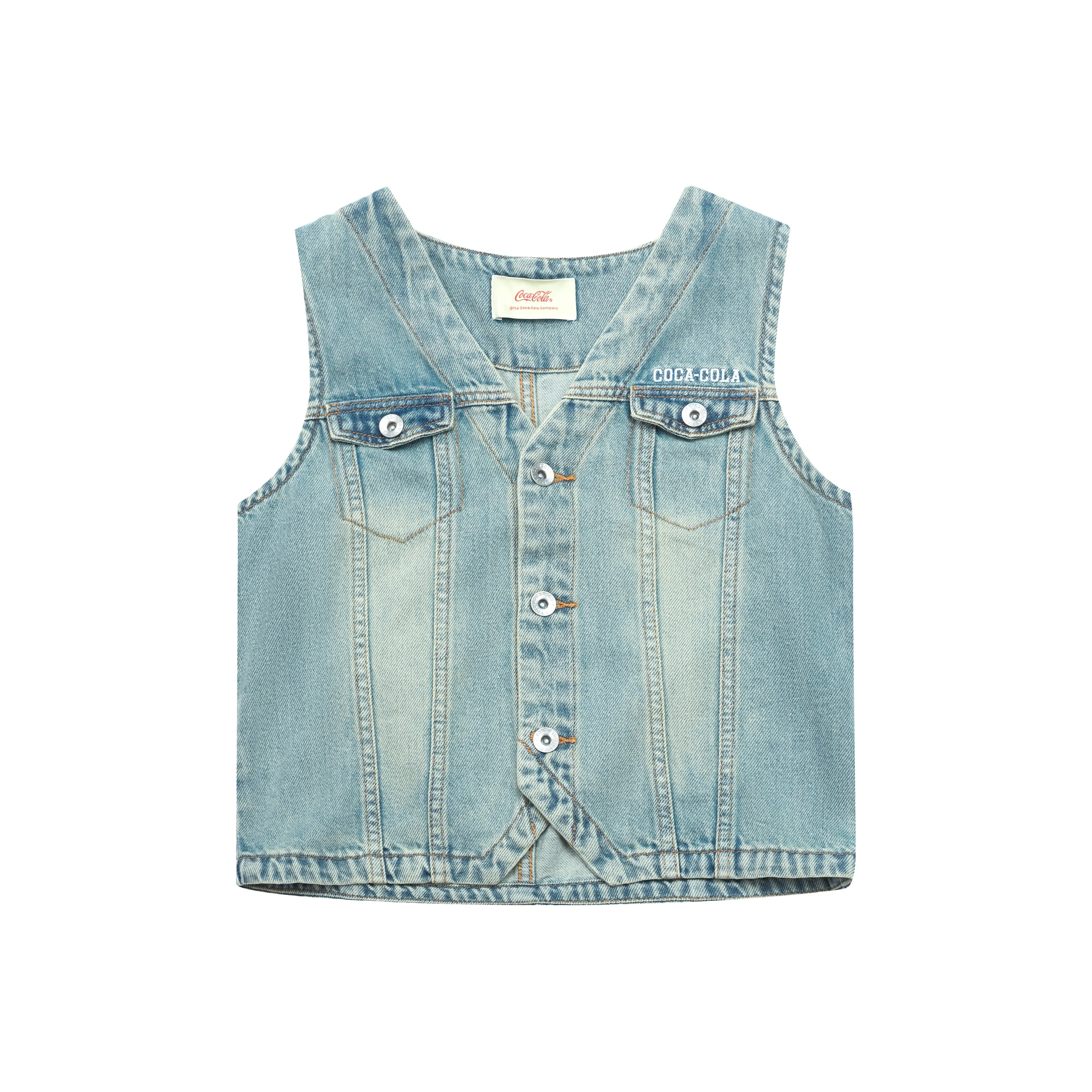 COCA COLA Джинсовый синий Женские жилеты