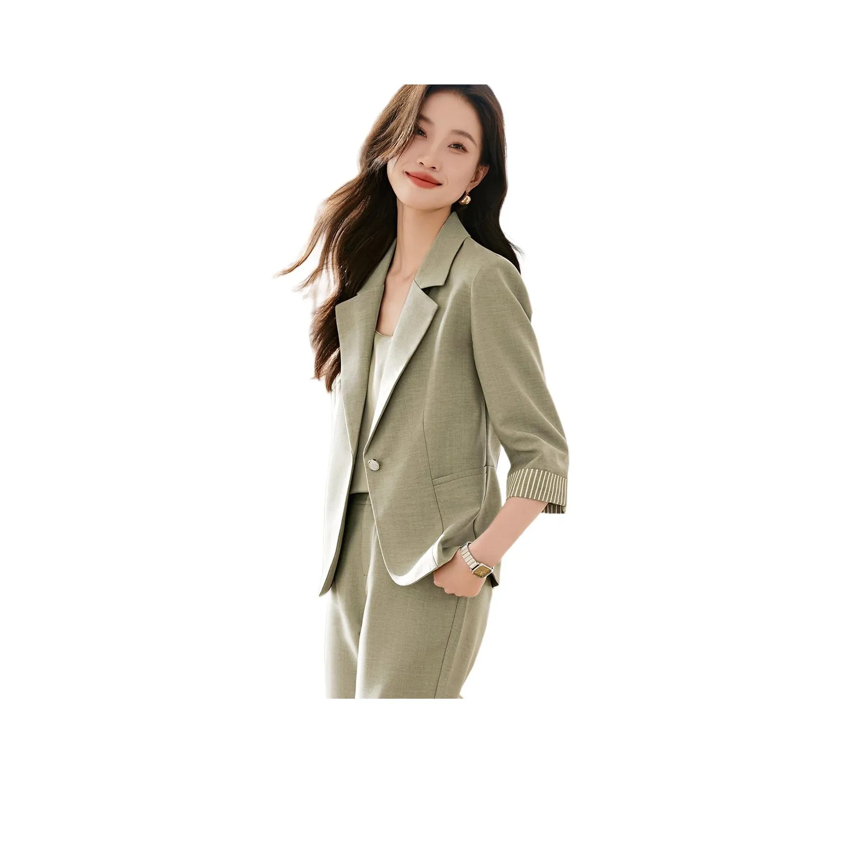 Mo Han Yi Mei Business Suit Women's Pea Green