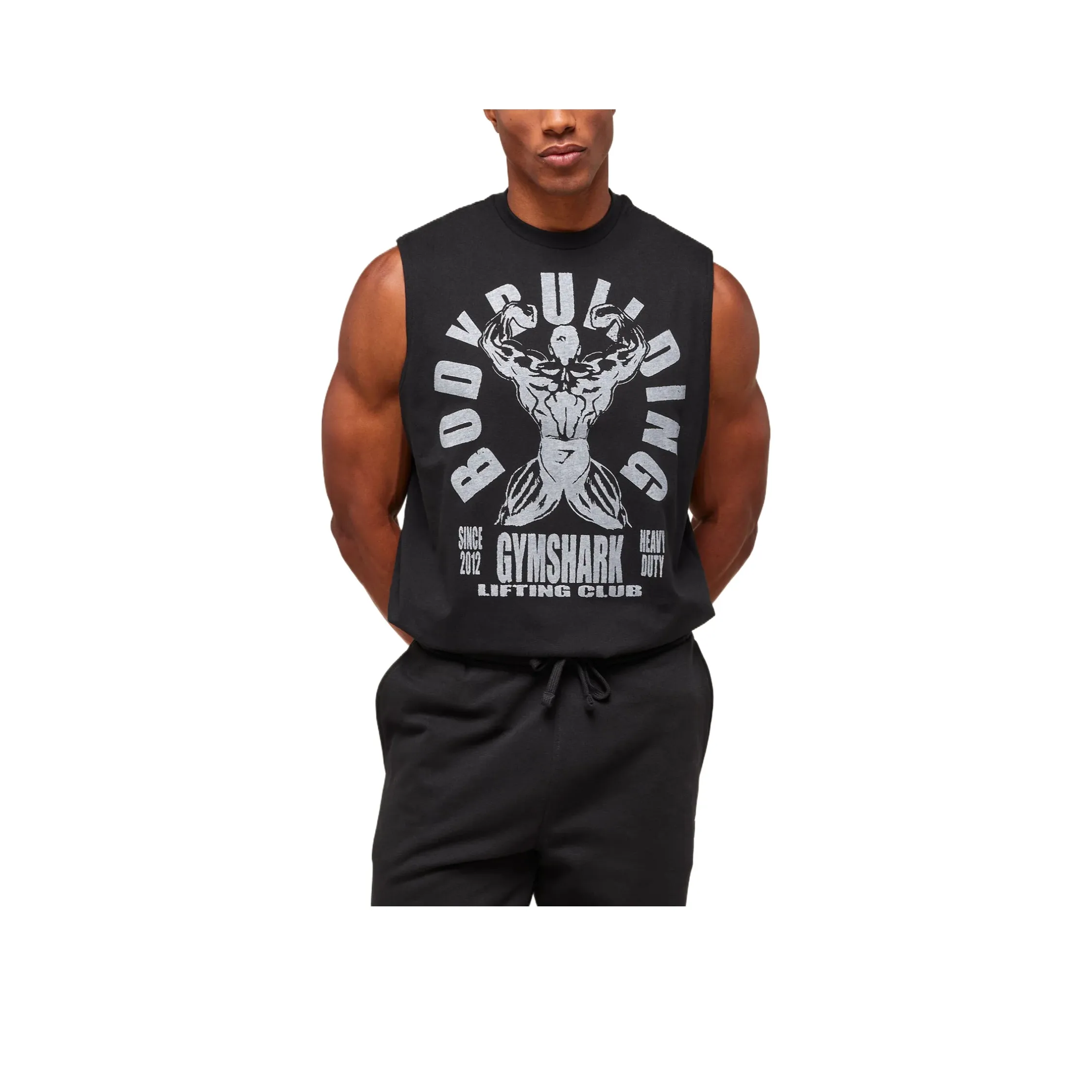 GYMSHARK Мужские черные майки