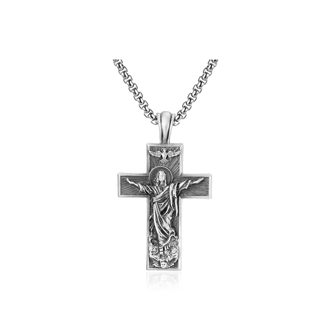 EVBEA Титановые стальные ожерелья унисекс