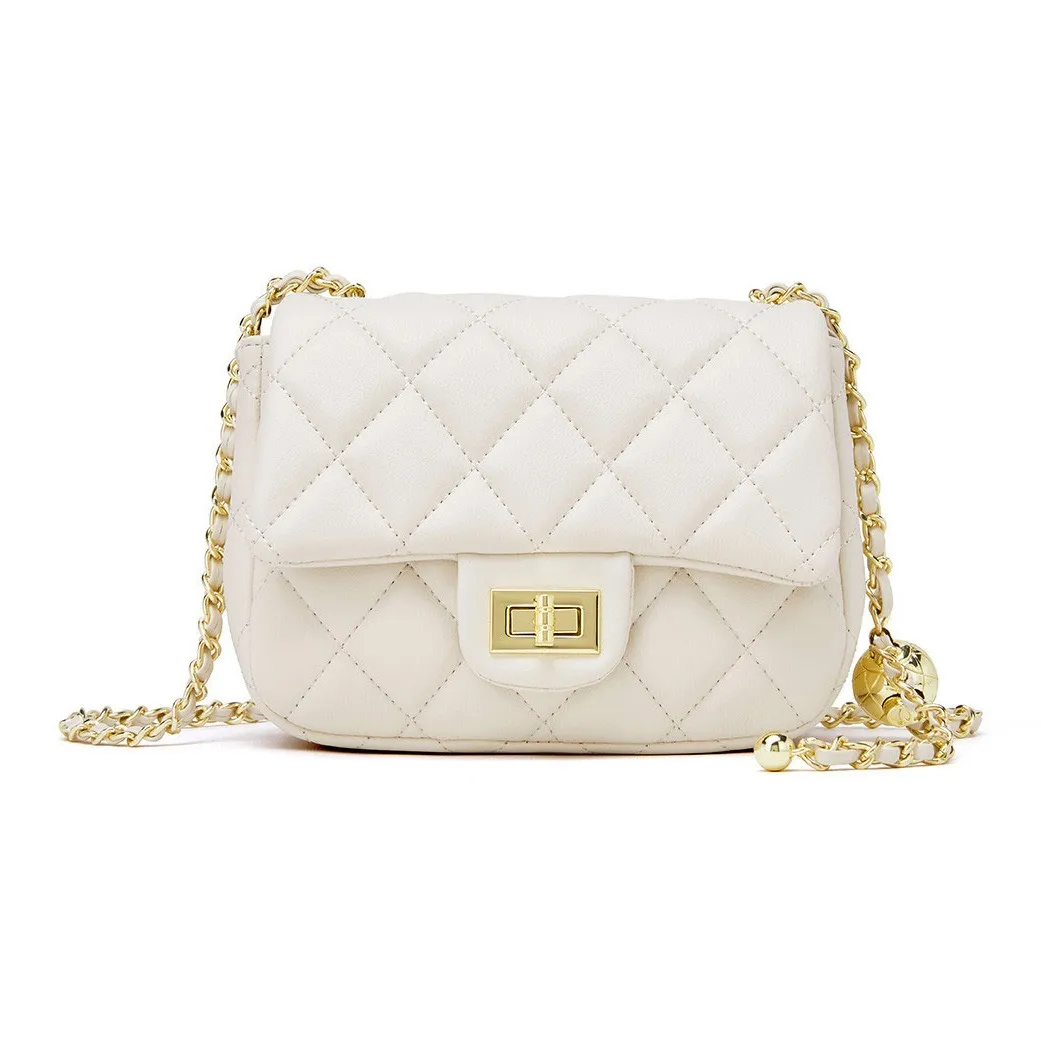 CORALDAISY Синтетическая кожа Маленькая квадратная сумка сумка через плечо сумка на плечо Женская Черный Кокосовое молоко Белый