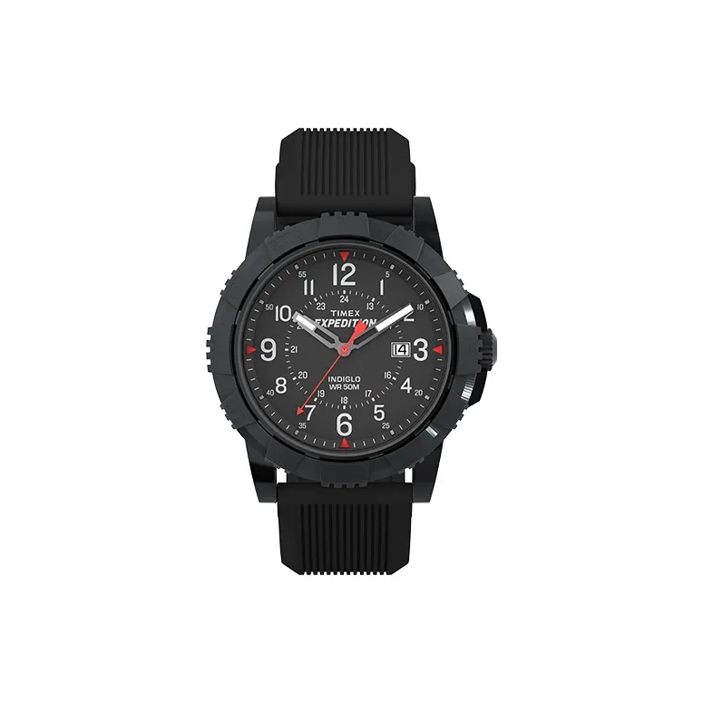 TIMEX Мужские часы Кварцевый механизм Силиконовый ремешок Серый циферблат